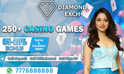 Play 250+ online casino game at Diamond exch